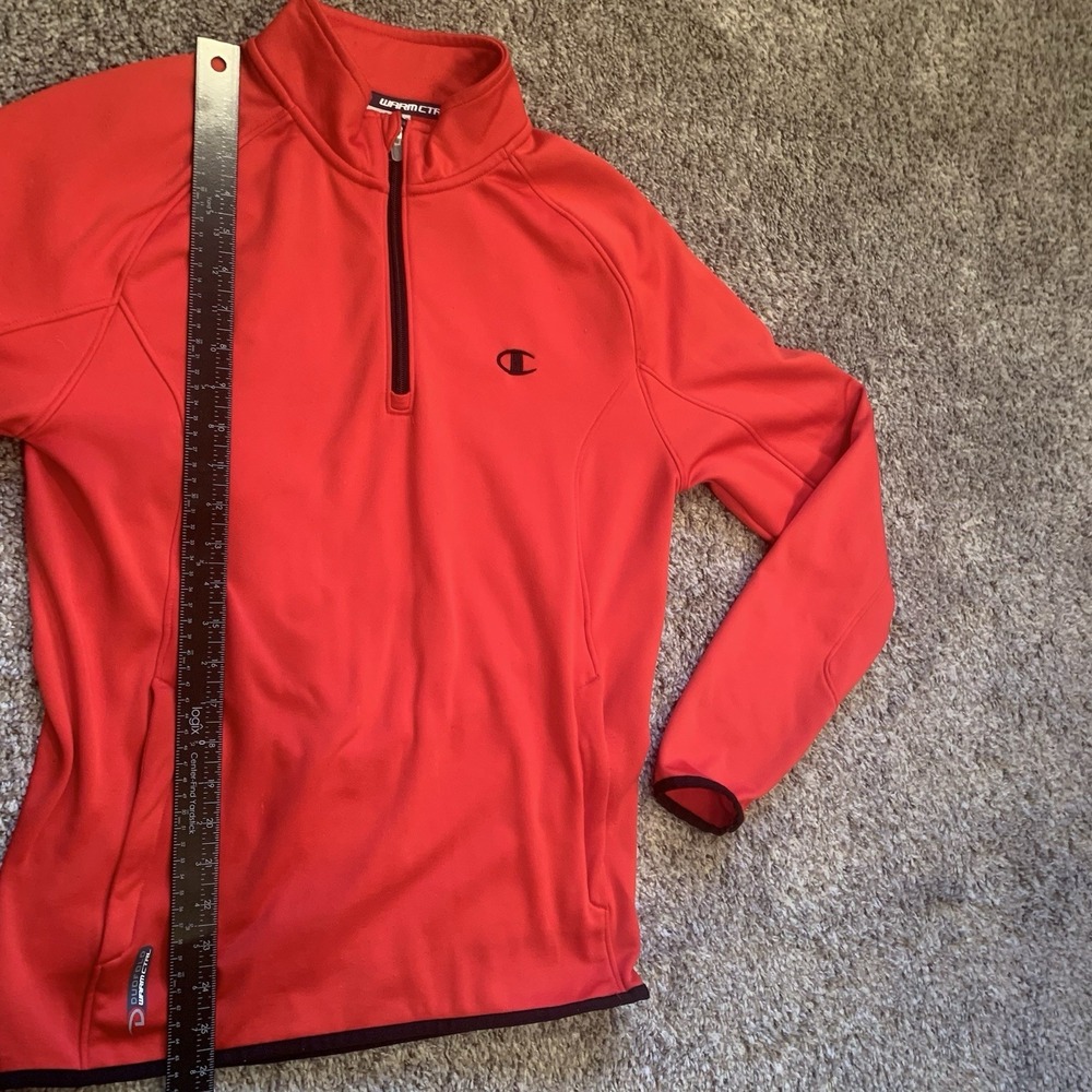 Champion Pullover‎ Sweatshirt Men's Small Red 1/4 Zip - Picture 7 of 10